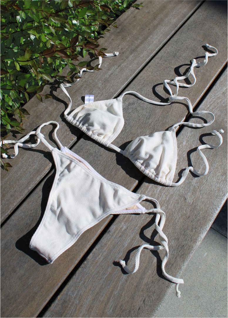 Bikini Amalfi Cream Beach (Tejido piqué)