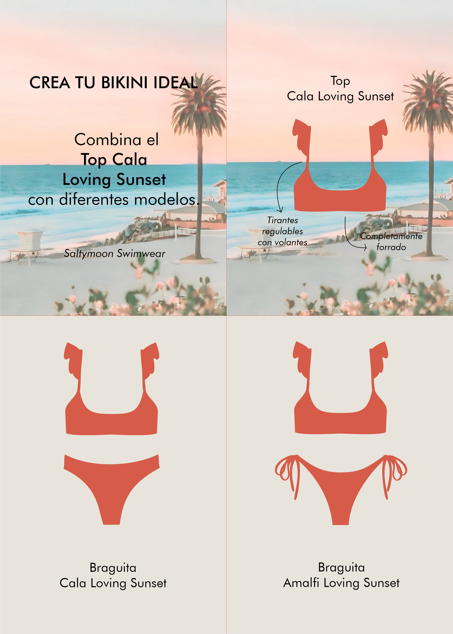 Mix and match top de bikini cala loving sunset - saltymoon