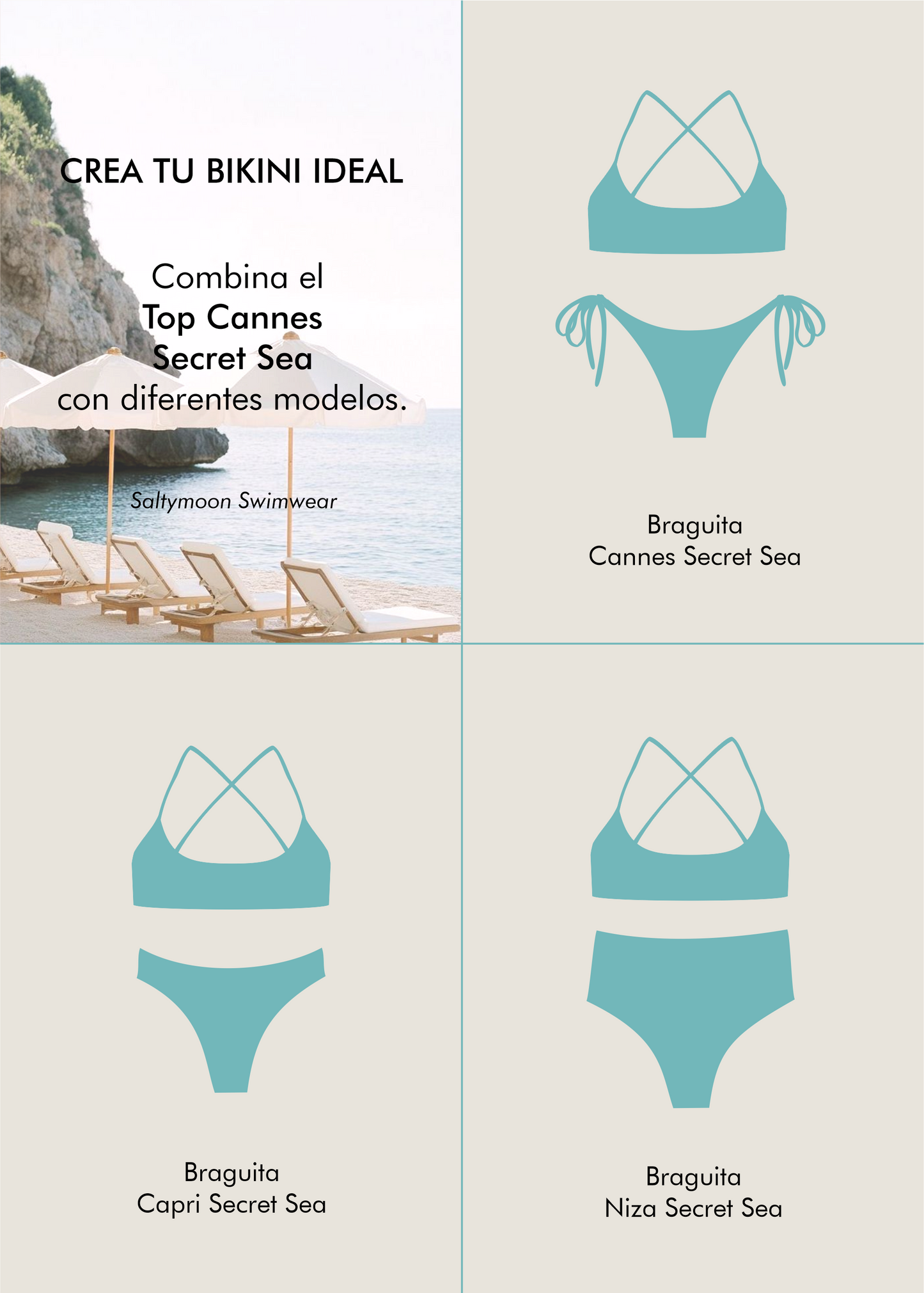 Mix and match Top de Bikini Cannes Secret Sea - Saltymoon