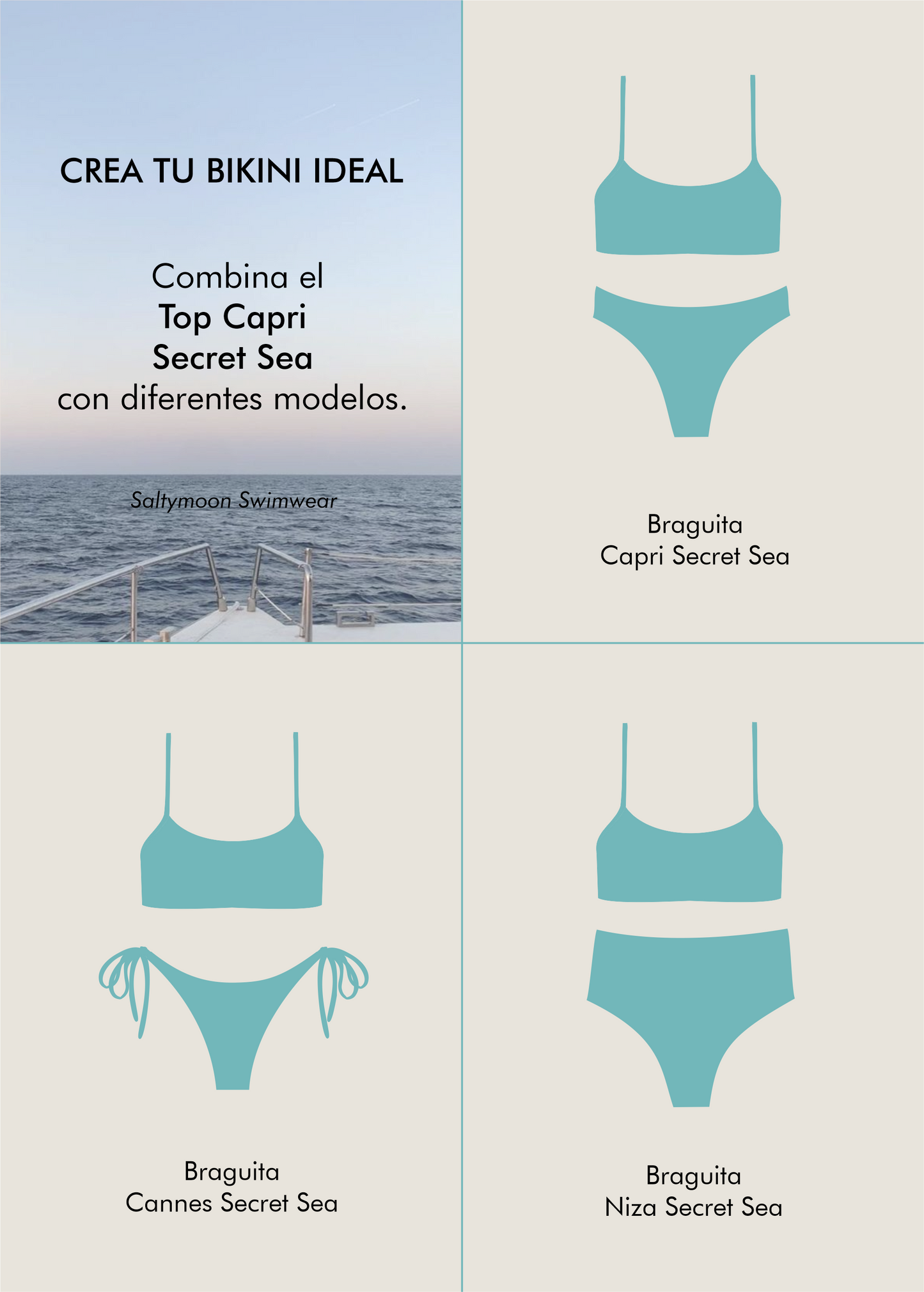 Mix and match Top de Bikini Capri Secret Sea - Saltymoon