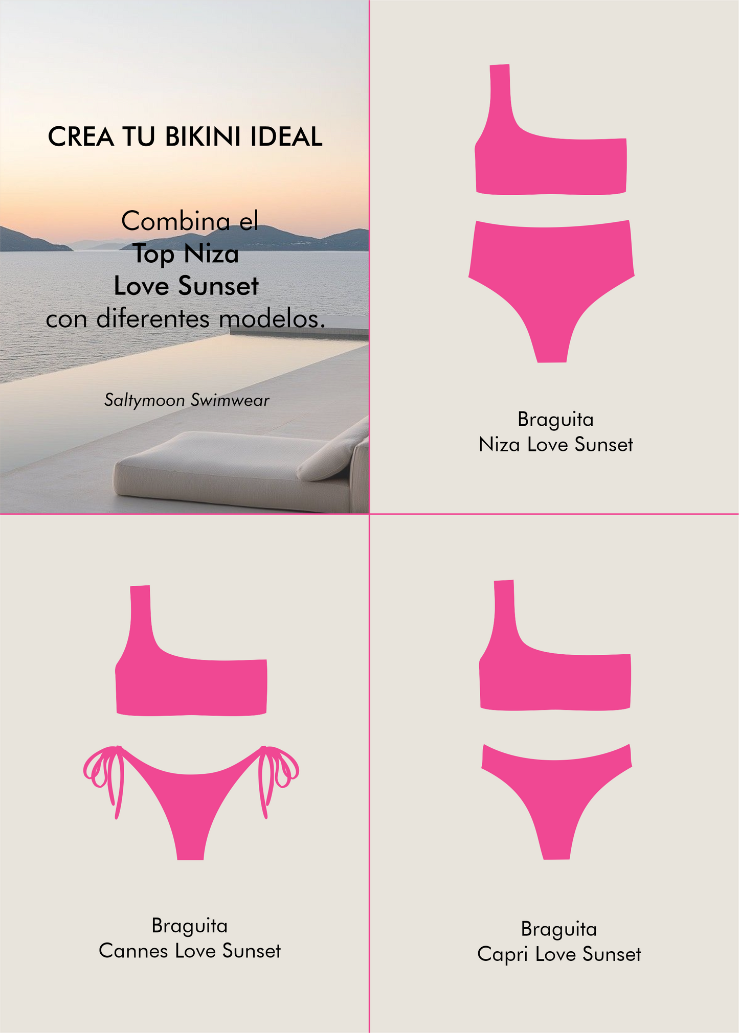 Mix and match Top de bikini Niza Love Sunset - Saltymoon