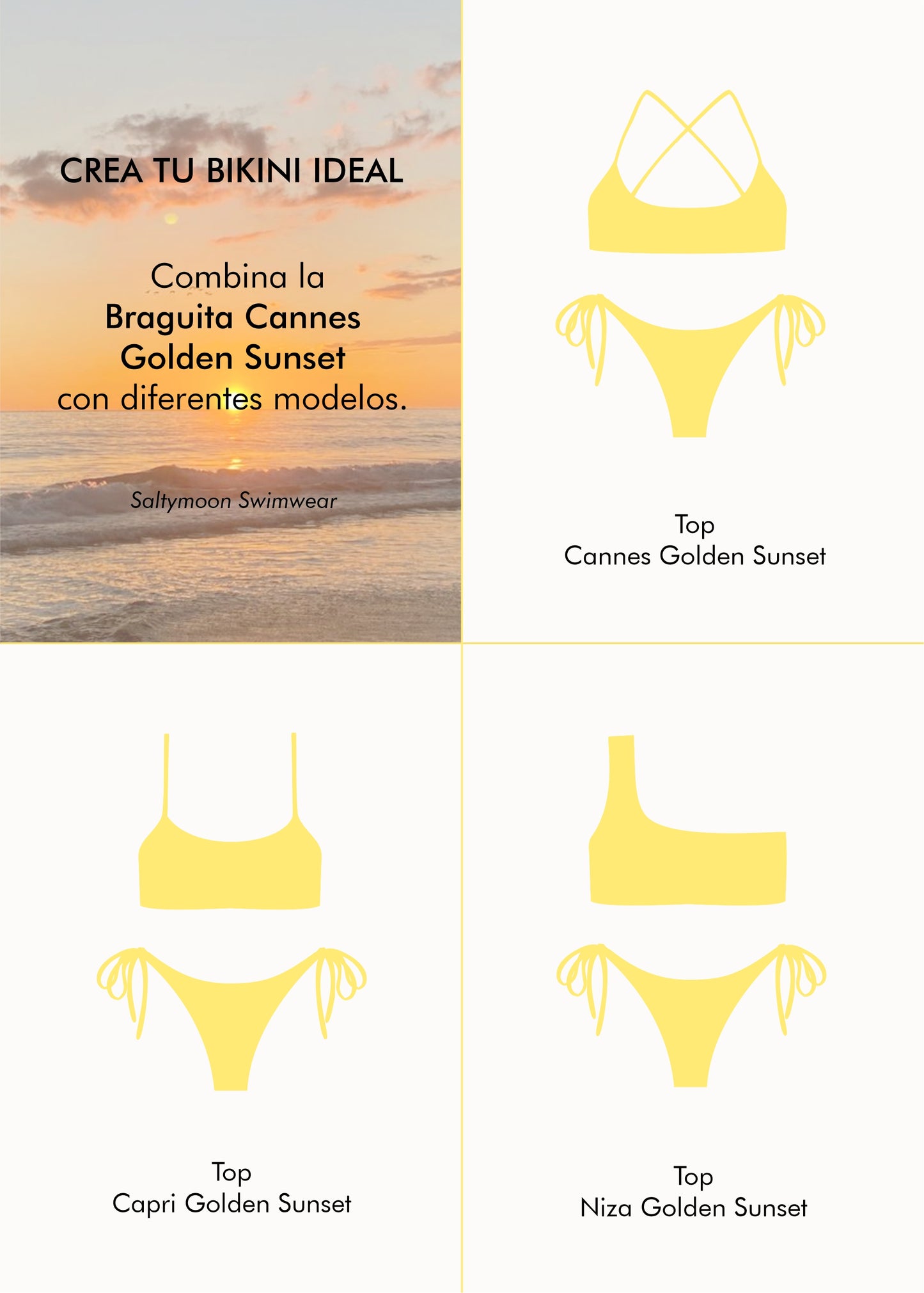 Mix and match Braga de Bikini Cannes Golden Sunset - Saltymoon