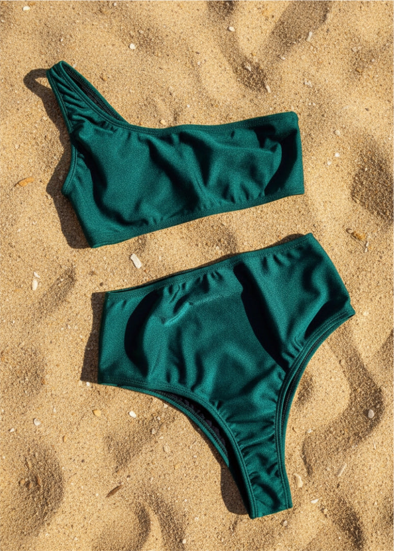 Bikini Niza Diamond Sea en color verde - vista de frente