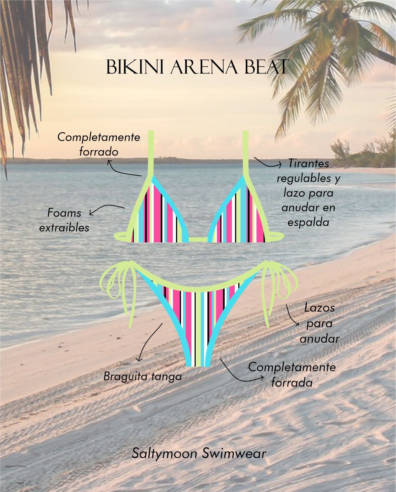 Bikini Arena Beat características del modelo - Saltymoon