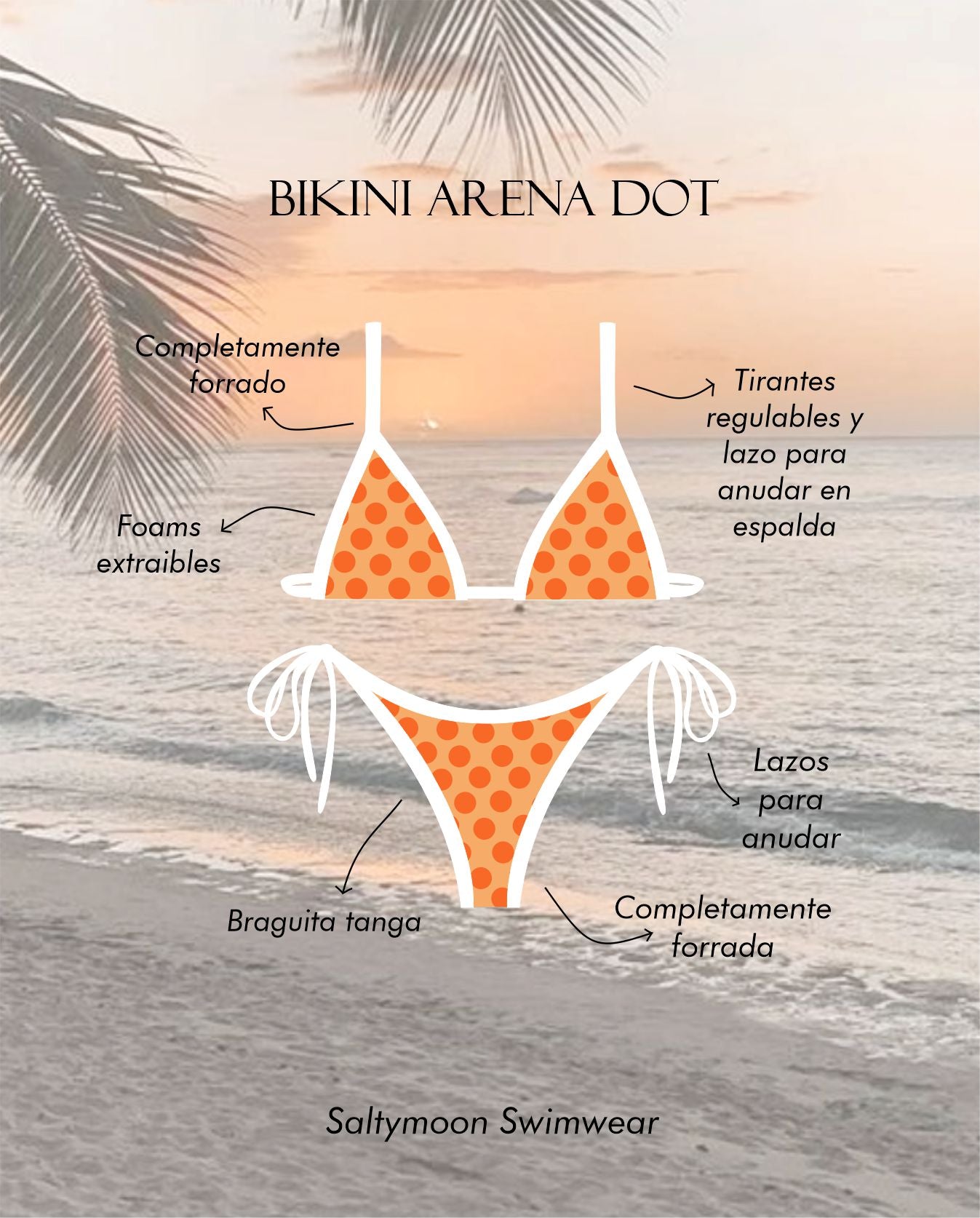 Bikini Arena Dot - detalles y características del modelo y diseño Saltymoon