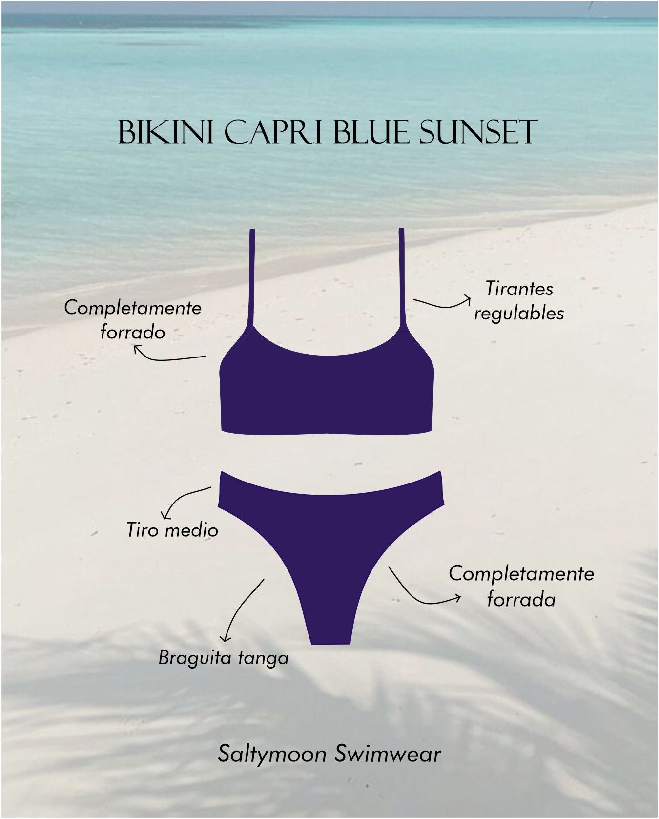 Bikini Capri Blue Sunset detalles y características del modelo 