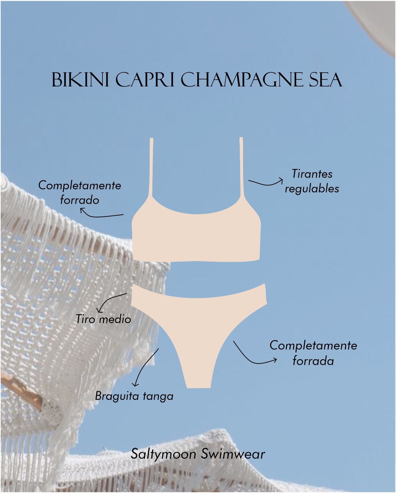 Bikini Capri Champagne Sea detalles y características del modelo 