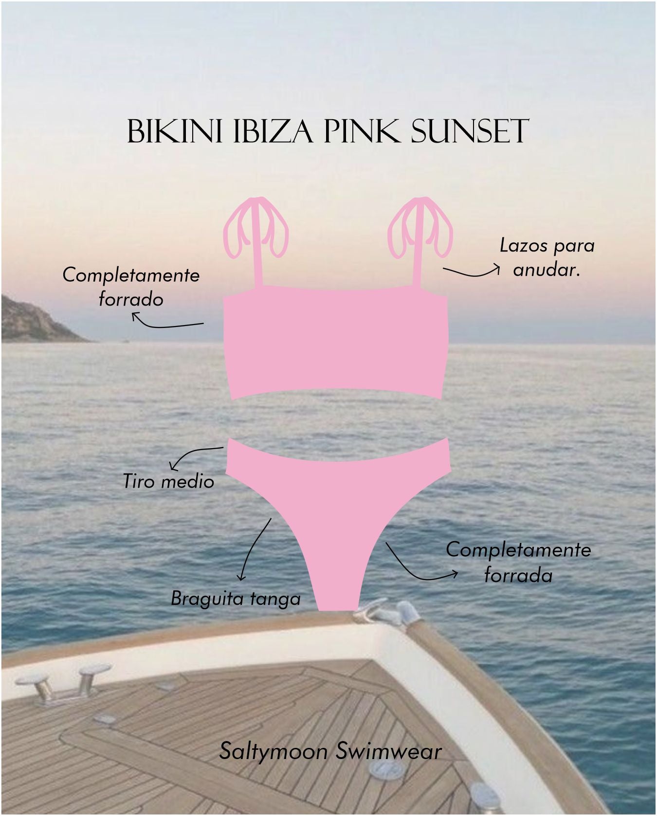 Bikini Ibiza Pink Sunset características del modelo