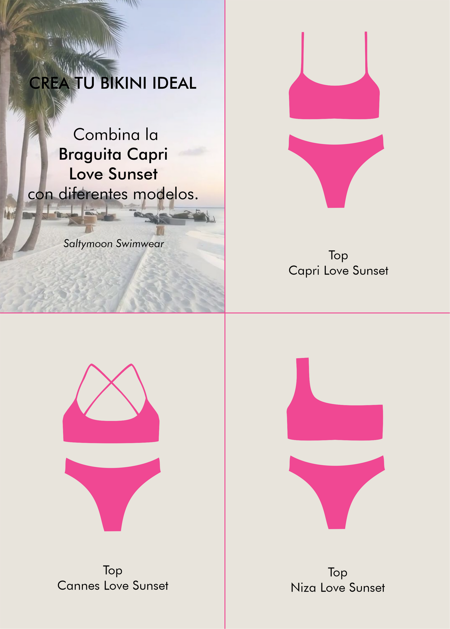 Mix and match Braga de Bikini Capri Love Sunset - Saltymoon