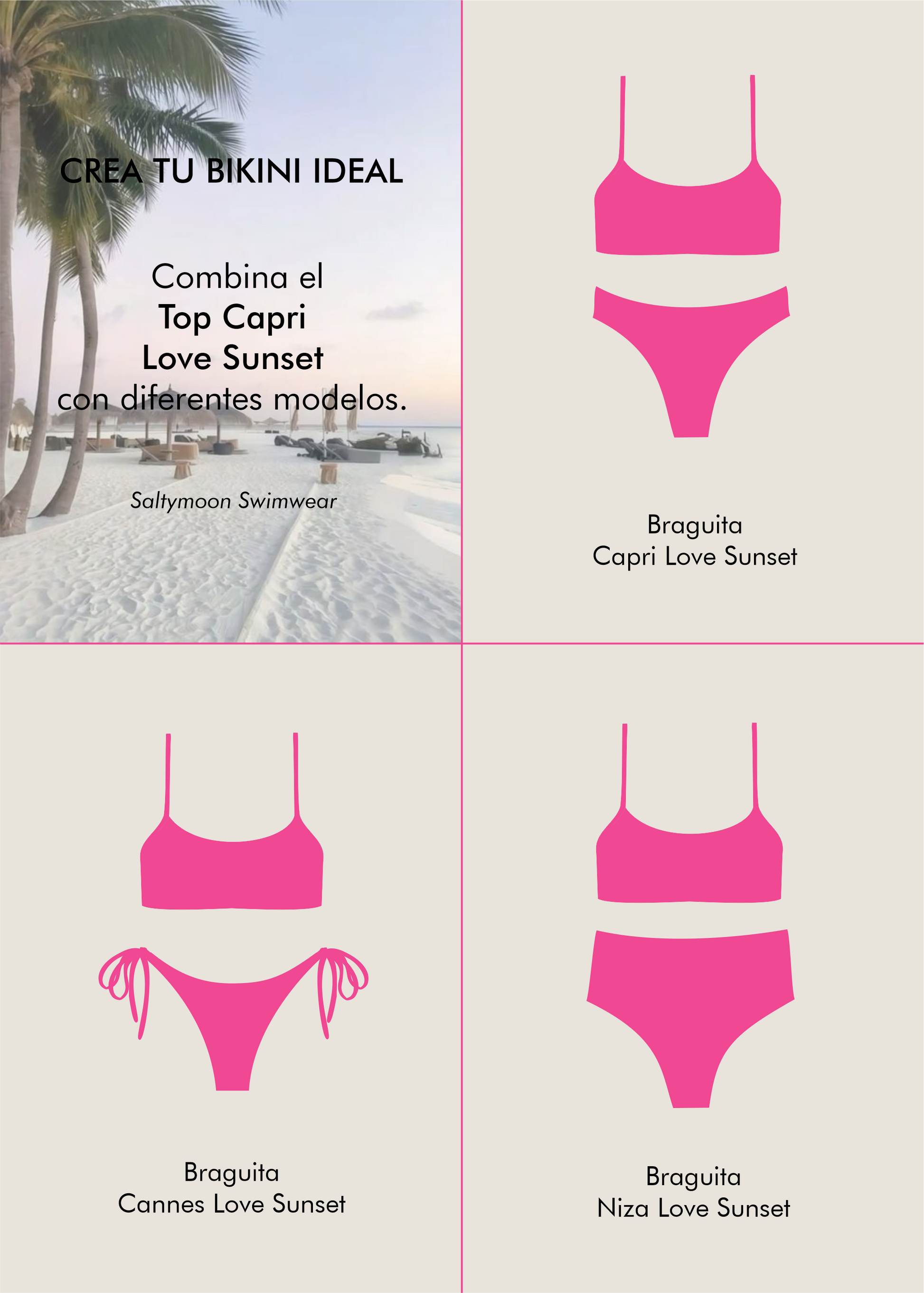 Mix and match Top de Bikini Capri Love Sunset - Saltymoon