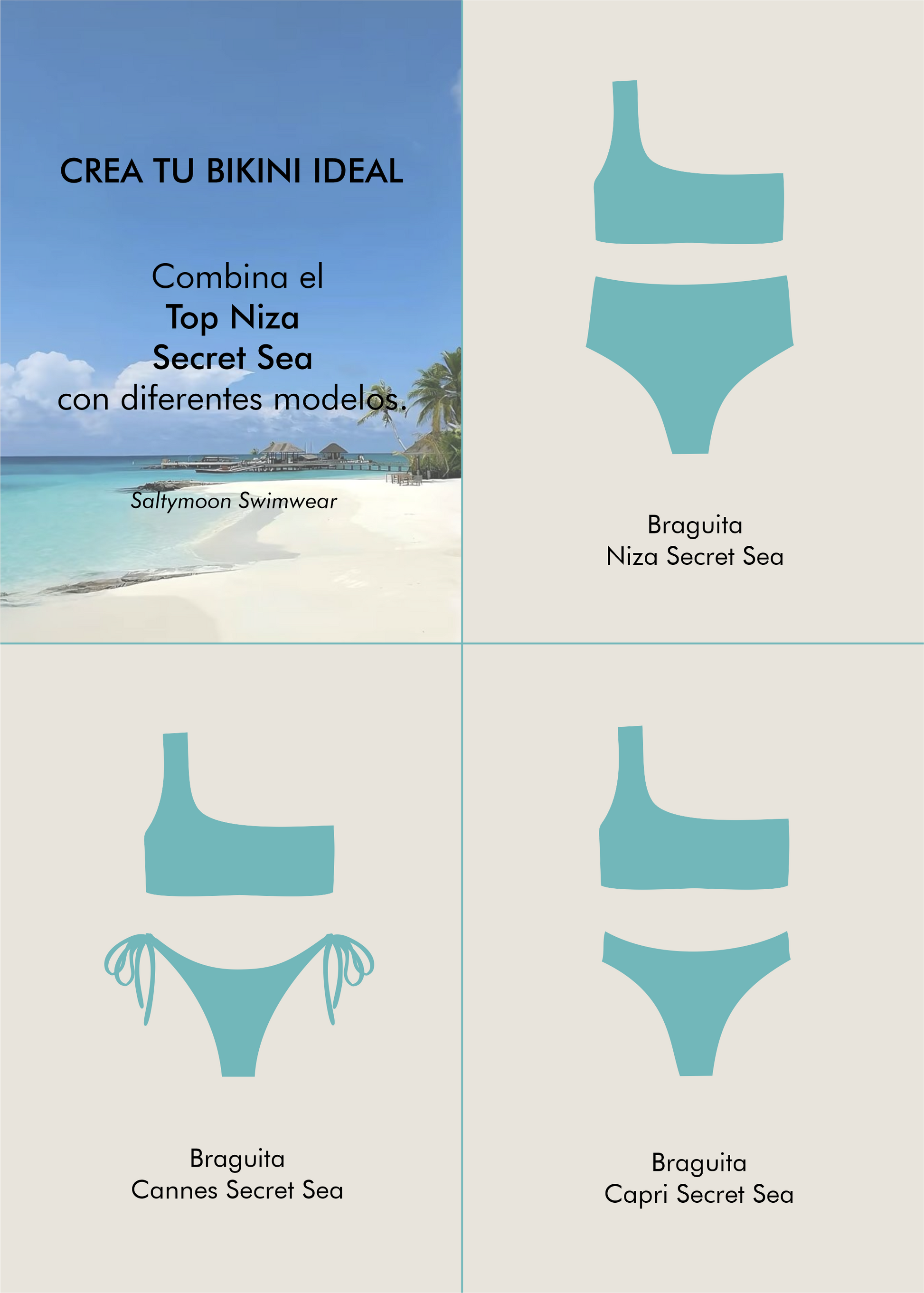 Mix and match Top de Bikini Niza Secret Sea - Saltymoon