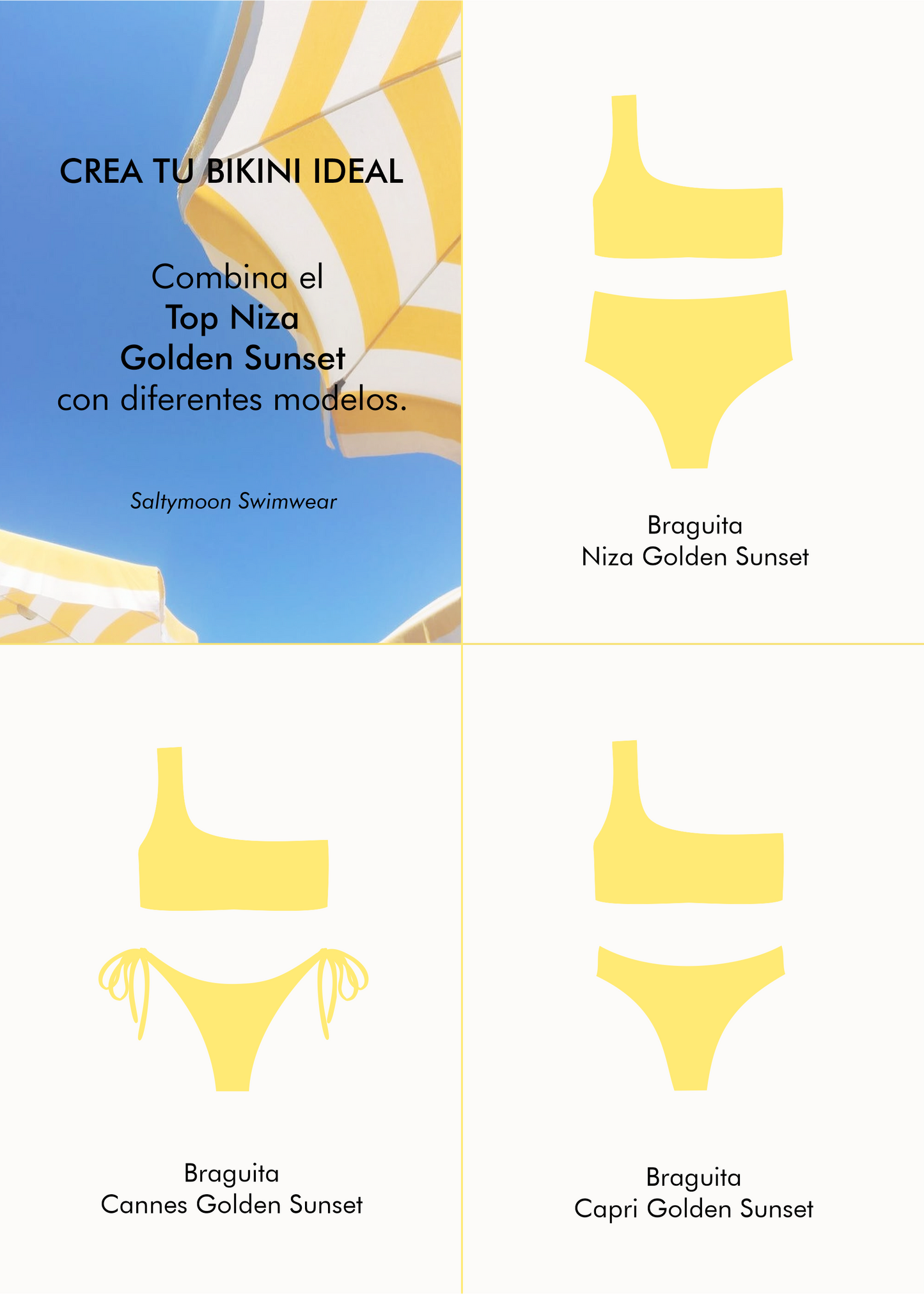 Mix and Match Top de Bikini Niza 
Golden Sunset - Saltymoon