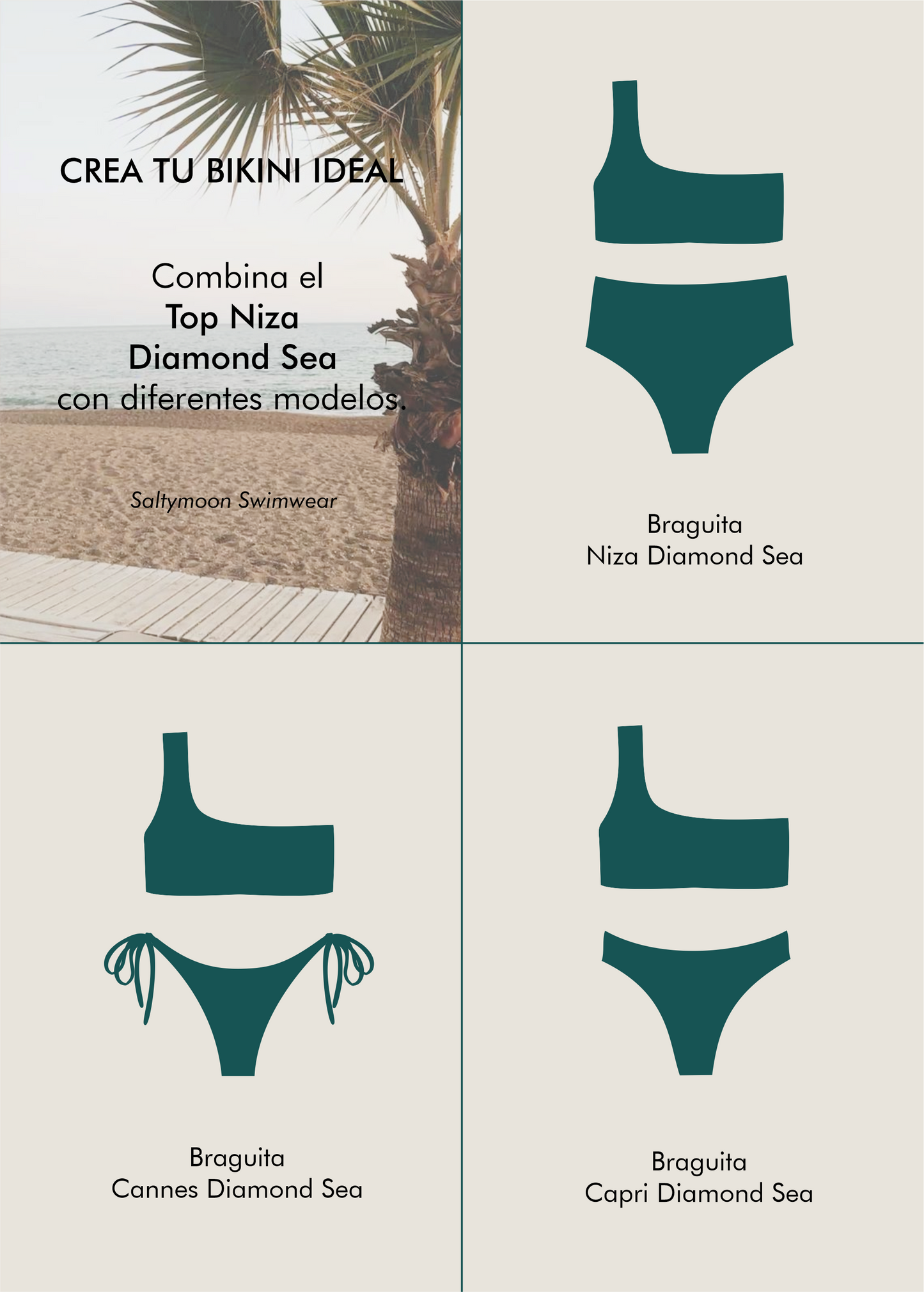 Mix and Match Top de Bikini Niza
Diamond Sea - Saltymoon