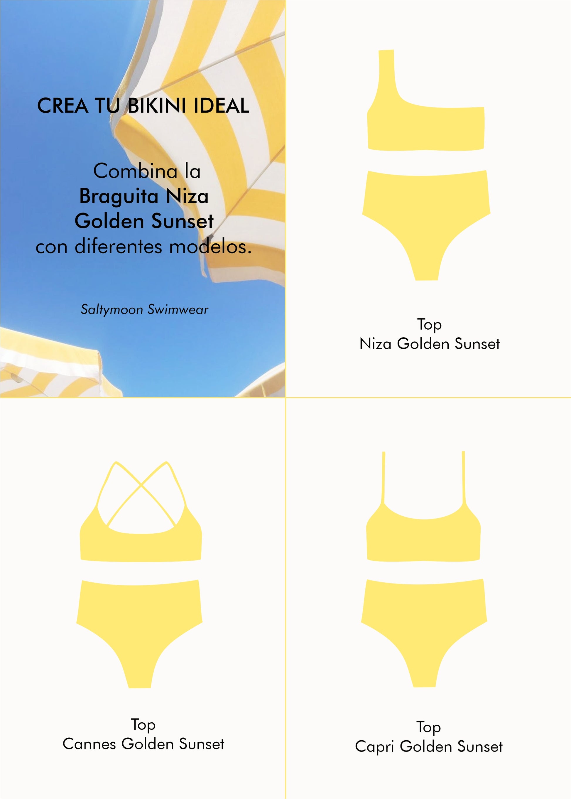 Mix and Match Braga 
de Bikini Niza Golden Sunset - Saltymoon