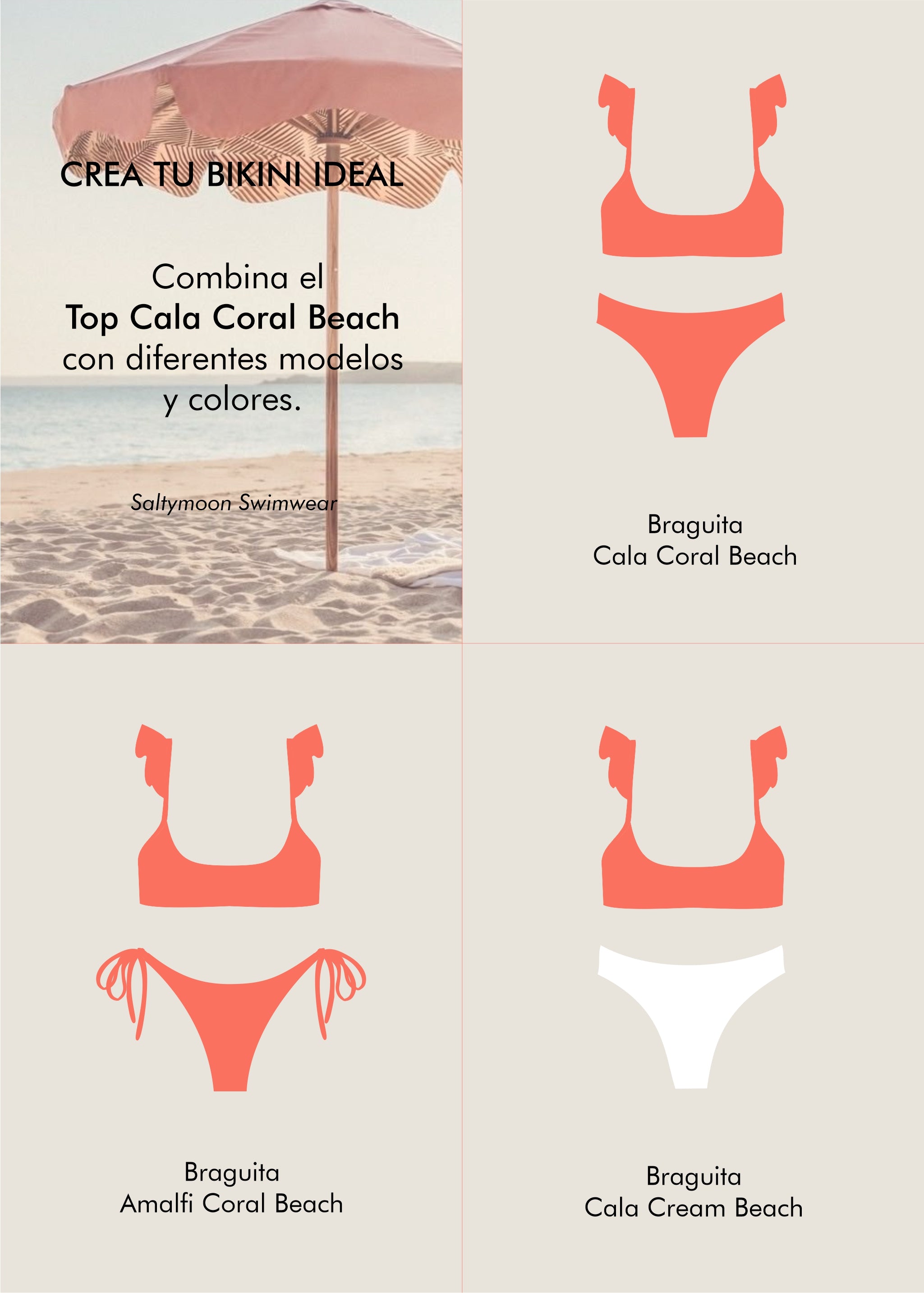 Mix and match top de bikini Cala Coral Beach - Saltymoon